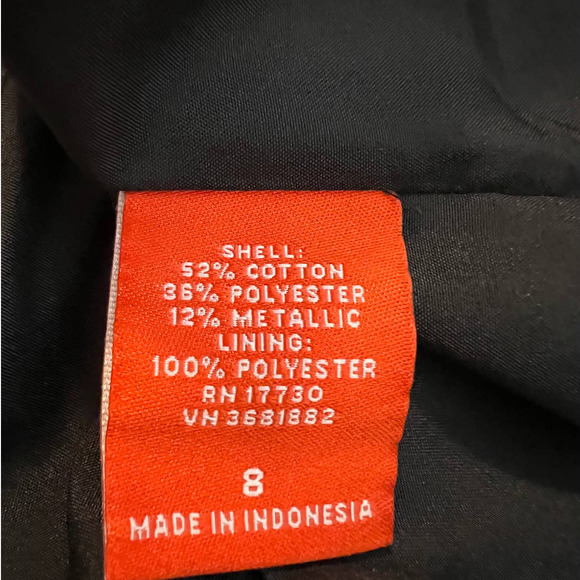 Kirna Zabete Dress in Black with Metallic Detail Sleeveless V-neck Size 8 - Picture 5 of 6